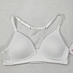 Maidenform‎ Girls White Contour Bra Lace Racerback 4326 Size 30A New With Tags